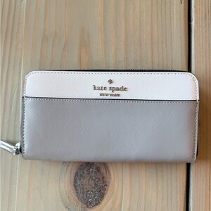Kate Spade Elegant Gray and Cream Wallet